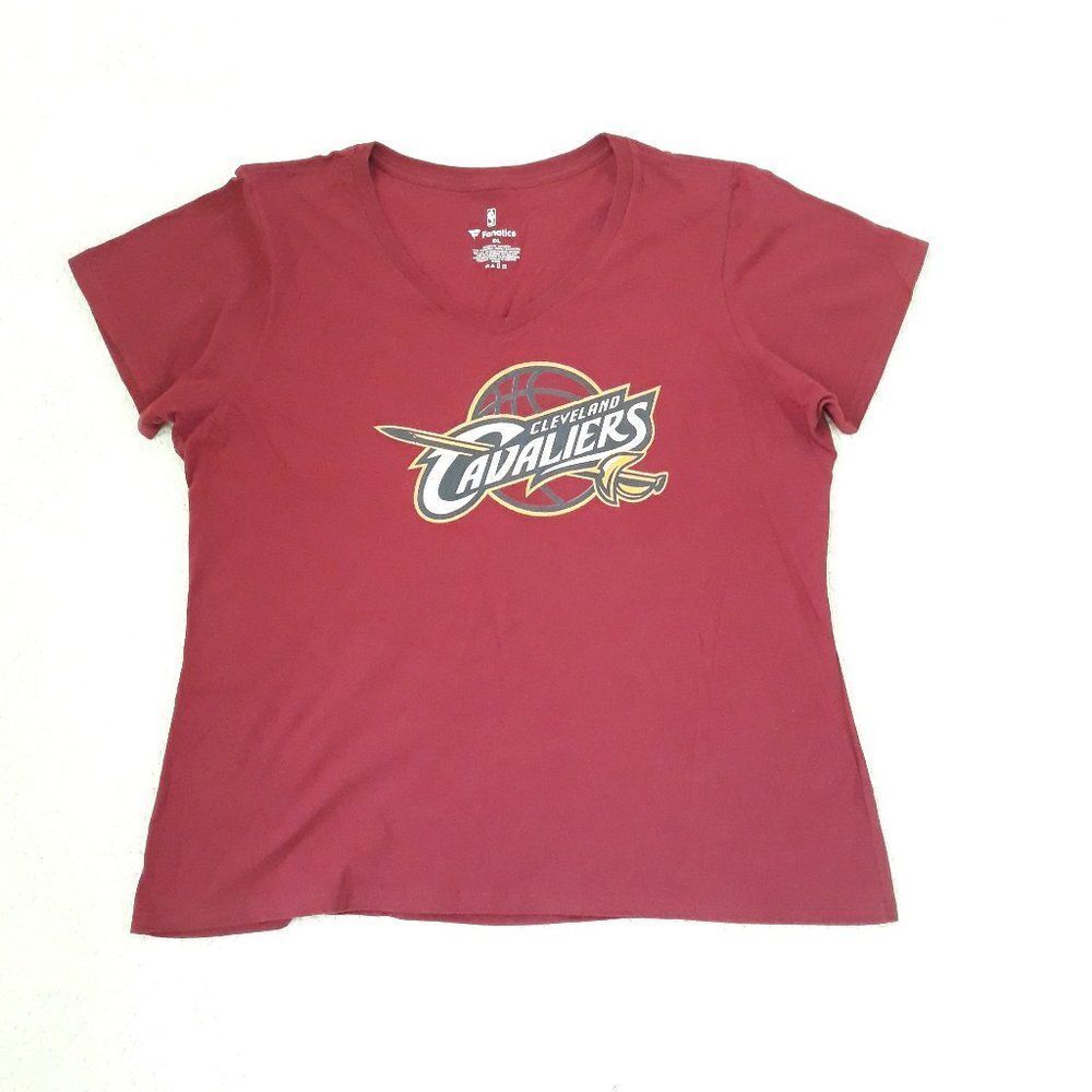 Women's Wine & Gold "CLEVELAND CAVALIERS BASKETBALL" Tee Shirt ~ (Size 2XL) NEW